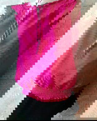 bluza de bumbac fucsia