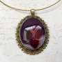 Colier pandant agata violet