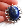 Pandant/link  Lapis Lazuli in rama argintata