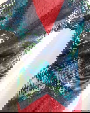 bluza din satin imprimat