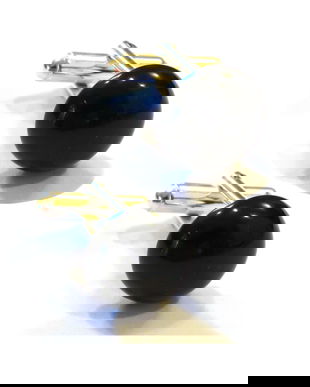 Butoni camasa barbati - Argint 925 si Onix negru - BU555 - Butoni pietre semipretioase, butoni unisex argint, butoni negri eleganti, butoni rotunzi