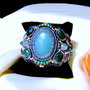 Bratara vintage "Purple-green-gold"