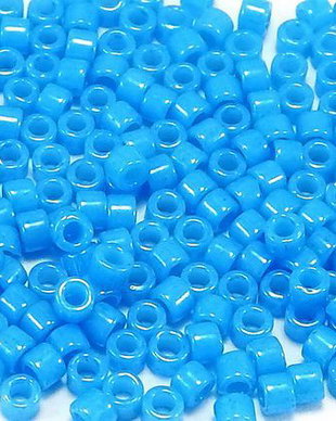 Margele Delica, 11/0, Dyed Opaque Capri Blue-0659