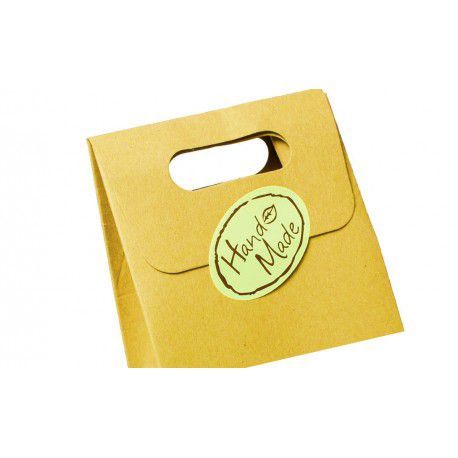 Etichete sticker hartie autocolanta, oval ''Hand Made'' 50x34mm (10 buc.) DVLAK 141