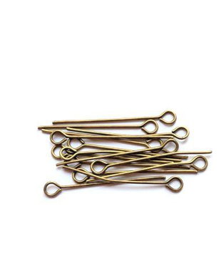 LA26 - (50 buc) ace cu bucla bronz 28 mm