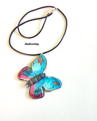 Butterfly,colier din lut polimeric
