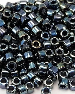 Margele Delica, 11/0, Gunmetal Iris-0006