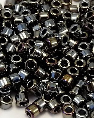 Margele Delica, 11/0, Metallic Black Luster-0026