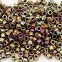 Margele Delica, 11/0, Metallic Golden Olive Iris-0029