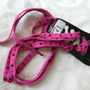 Sireturi 110 cm -fuchsia cu stelute