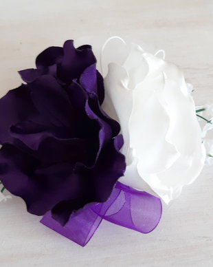 Corsaje domnisoare de onoare/Bratari cu flori textile