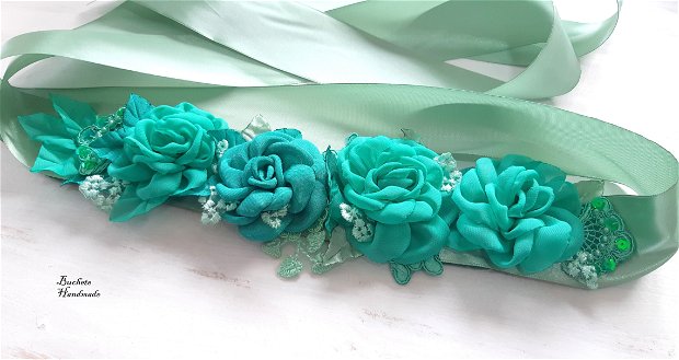 Brau/Cordon cu flori textile