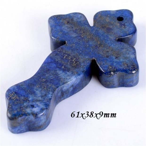 4197 - Pandantiv, cruce, lapis lazuli