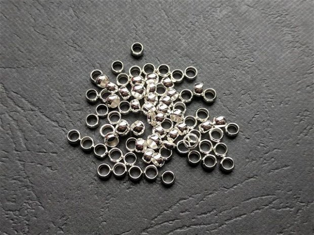 Lcrimp03 - (10 buc) crimp argintiu 3 mm