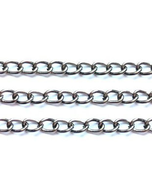LL06 - lant negru gun 4x3 mm