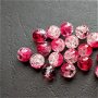 LMC802 - margele sticla crackle rosii
