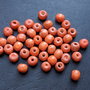 LML802 - (15g) margele lemn portocalii/caramizii