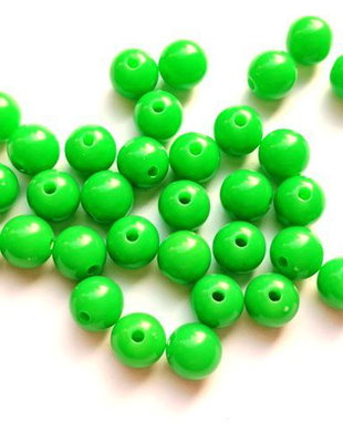 LMA812 - margele (10 buc) acrilice verzi 8 mm