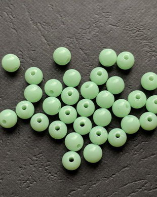 LMA615 - (10 buc) margele acrilice verzi 6 mm