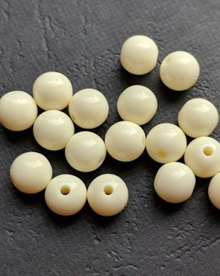 LMA811 - (10 buc) margele acrilice crem
