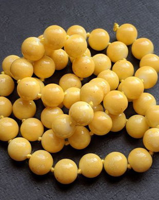LMS808 - margele sticla galbene