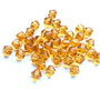LMS508 - margele sticla biconice galbene