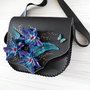Geanta "Crossbody" handmade unicat- Blue Orchid