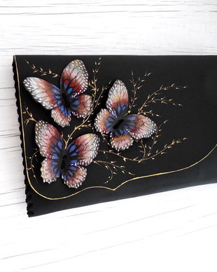 poseta plic handmade unicat din piele -  Sophie