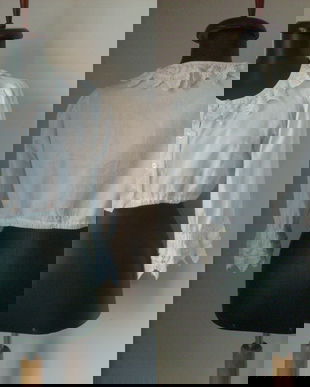 BLUZA BAVAREA DANTELA CROSETATA MANUAL