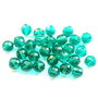 LMS855 - margele sticla verde-turcoaz fatetate