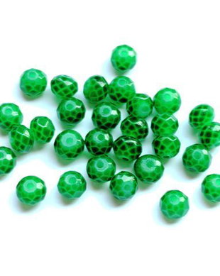 LMS630 - margele sticla verde mat