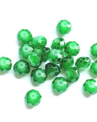 LMS842 - margele sticla verde mat