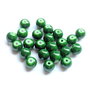LMS828 - margele sticla vopsite verde mat