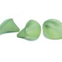 Margele din acril, frosted, floare, 25x18x17 mm, verzi