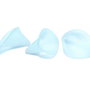 Margele din acril, frosted, floare, 25x18x17 mm, bleu