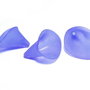 Margele din acril, frosted, floare, 25x18x17 mm, albastre