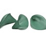 Margele din acril, frosted, floare, 25x18x17 mm, verde inchis