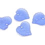 Pandantiv din acril, frosted, frunza, 15x15x2 mm