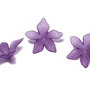 Margele din acril, frosted, floare, 27x7 mm, mov
