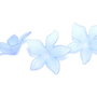 Margele din acril, frosted, floare, 27x7 mm, bleu