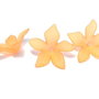 Margele din acril, frosted, floare, 27x7 mm, portocalii