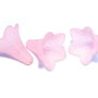 Margele din acril, frosted, floare, 20x20 mm, roz
