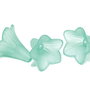 Margele din acril, frosted, floare, 20x20 mm, cyan