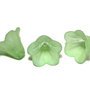 Margele din acril, frosted, floare, 16x12 mm