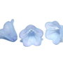 Margele din acril, frosted, floare, 16x12 mm