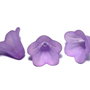 Margele din acril, frosted, floare, 16x12 mm