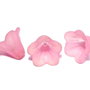 Margele din acril, frosted, floare, 16x12 mm