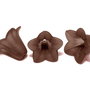 Margele din acril, frosted, floare, 16x12 mm