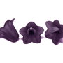 Margele din acril, frosted, floare, 16x12 mm