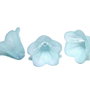 Margele din acril, frosted, floare, 16x12 mm